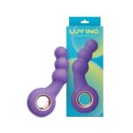 Luv Inc Beaded Ring Vibe Rechargeable Silicone Anal & G-Spot Vibrator - Purple