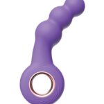 Luv Inc Beaded Ring Vibe Rechargeable Silicone Anal & G-Spot Vibrator - Purple
