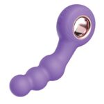 Luv Inc Beaded Ring Vibe Rechargeable Silicone Anal & G-Spot Vibrator - Purple