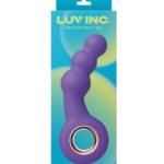 Luv Inc Beaded Ring Vibe Rechargeable Silicone Anal & G-Spot Vibrator - Purple