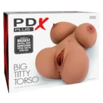 PDX Plus Big Titty Torso Realistic Sex Doll Masturbator - Tan