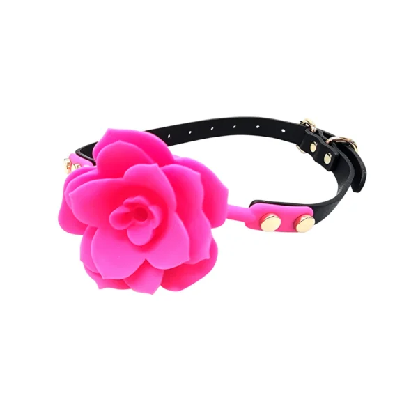 Ple’sur Rose Flower Silicone Breathable Ball Gag - Pink