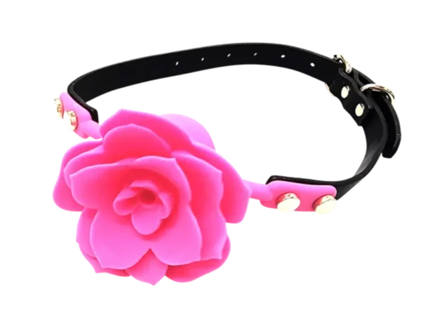 Ple’sur Rose Flower Silicone Breathable Ball Gag - Pink