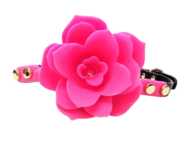Ple’sur Rose Flower Silicone Breathable Ball Gag - Pink