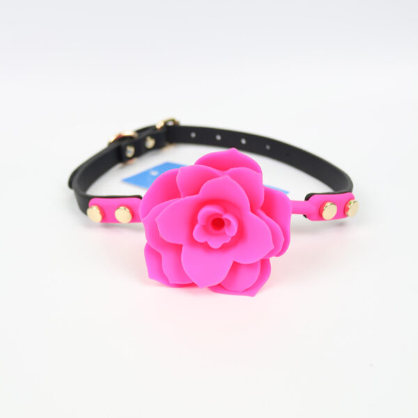 Ple’sur Rose Flower Silicone Breathable Ball Gag - Pink