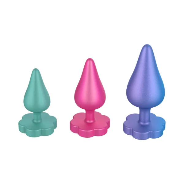 ROMP Luster Silicone Anal Training Kit - 3-Piece Butt Plug Set