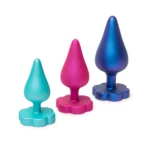ROMP Luster Silicone Anal Training Kit - 3-Piece Butt Plug Set