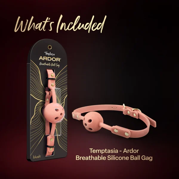 Temptasia Ardor Breathable Silicone Ball Gag - Pink