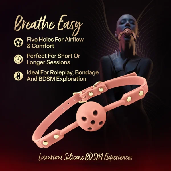 Temptasia Ardor Breathable Silicone Ball Gag - Pink