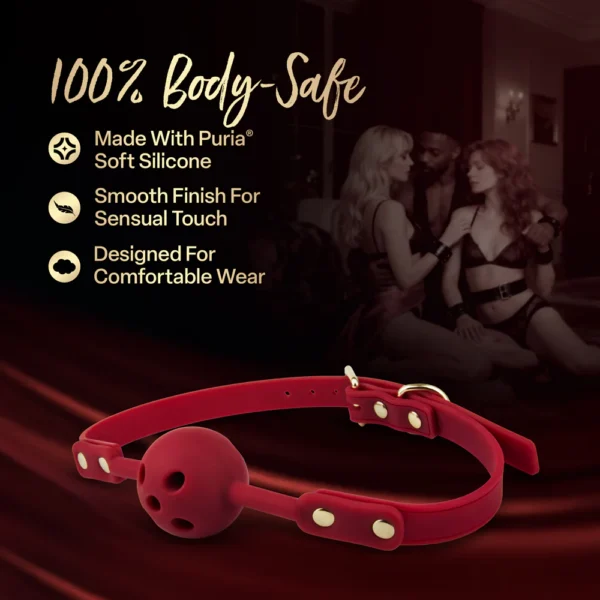 Temptasia Ardor Breathable Silicone Ball Gag - Red