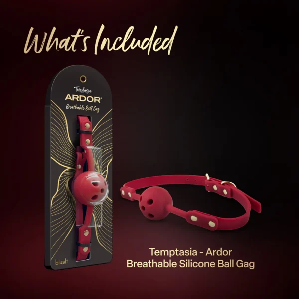 Temptasia Ardor Breathable Silicone Ball Gag - Red