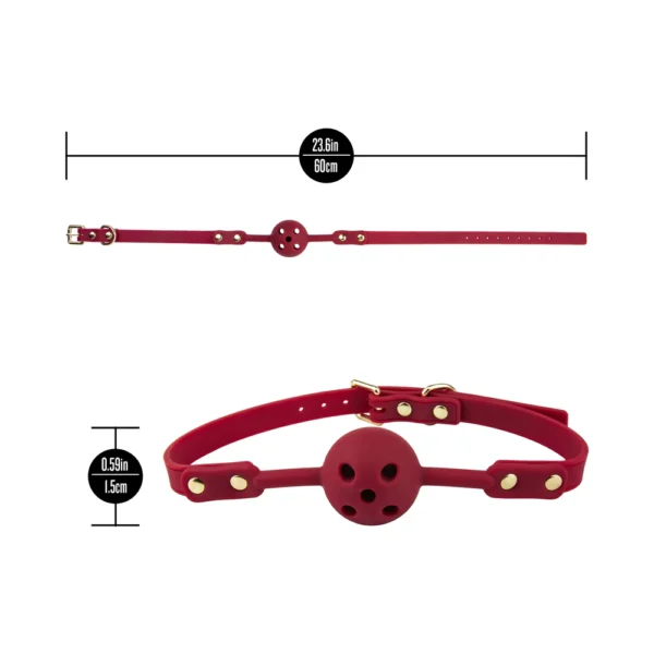 Temptasia Ardor Breathable Silicone Ball Gag - Red