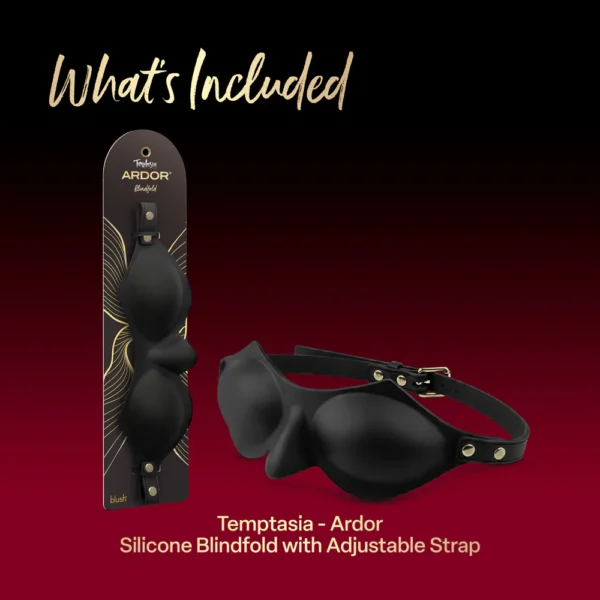 Temptasia Ardor Silicone Bondage Blindfold - Black