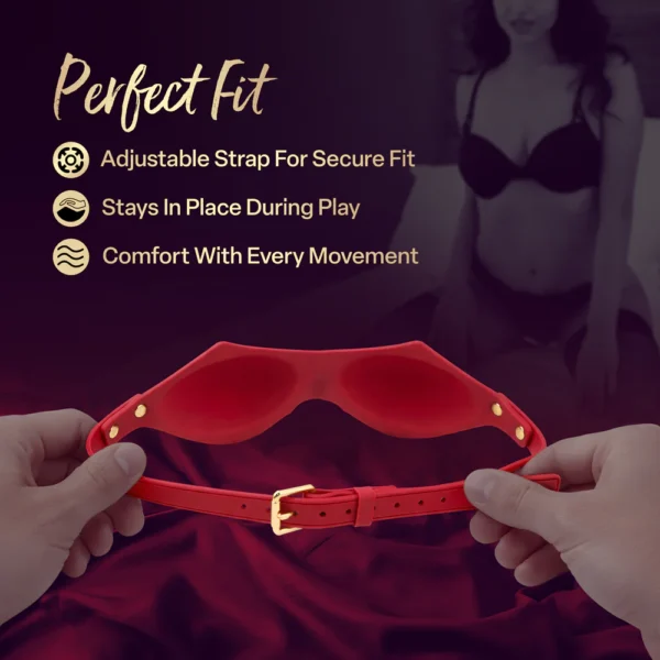 Temptasia Ardor Silicone Bondage Blindfold - Red