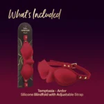 Temptasia Ardor Silicone Bondage Blindfold - Red