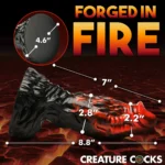 Creature Cocks Vulcan Silicone Dildo - Forged in Fire
