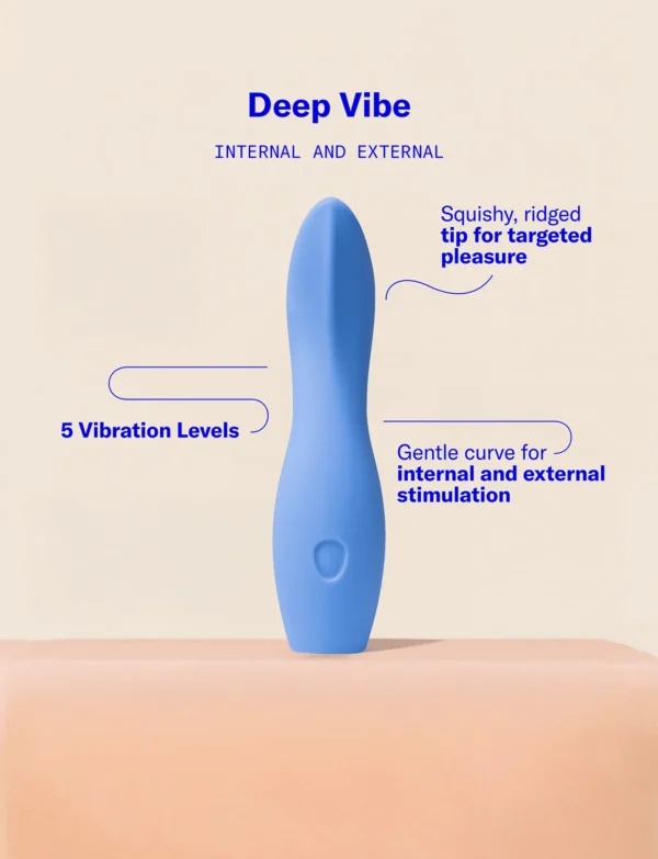 Dame Dip Basic Vibrator - Internal & External Beginner Vibe - Periwinkle