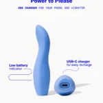 Dame Dip Basic Vibrator - Internal & External Beginner Vibe - Periwinkle