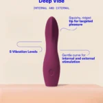 Dame Dip Basic Vibrator - Internal & External Beginner Vibe - Plum