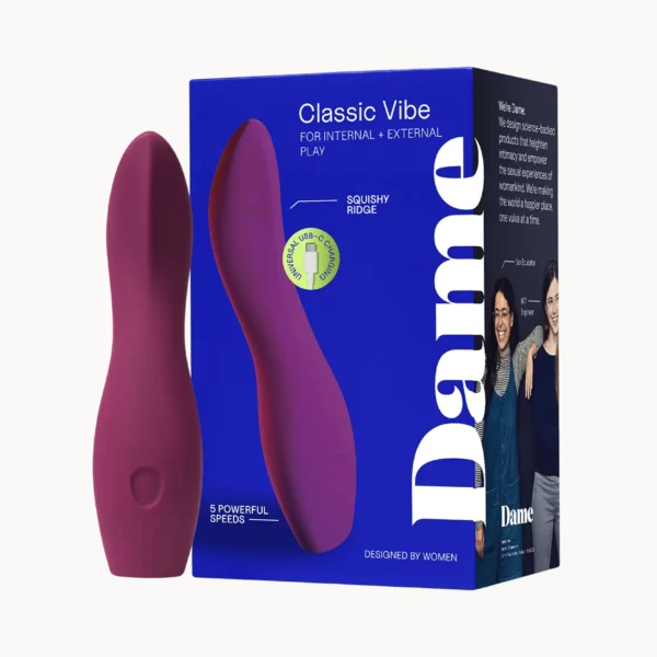 Dame Dip Basic Vibrator - Internal & External Beginner Vibe - Plum-6 Dame Dip Basic Vibrator - Internal & External Beginner Vibe - Plum