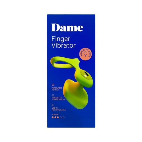 Dame Fin Finger Vibrator - Citrus