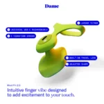 Dame Fin Finger Vibrator - Citrus