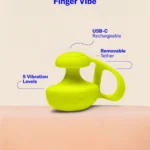 Dame Fin Finger Vibrator - Citrus
