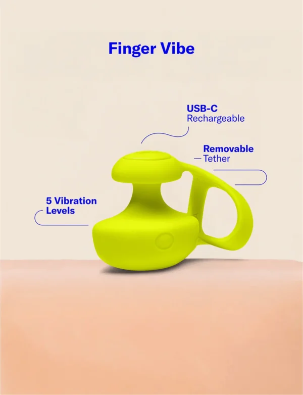 Dame Fin Finger Vibrator - Citrus
