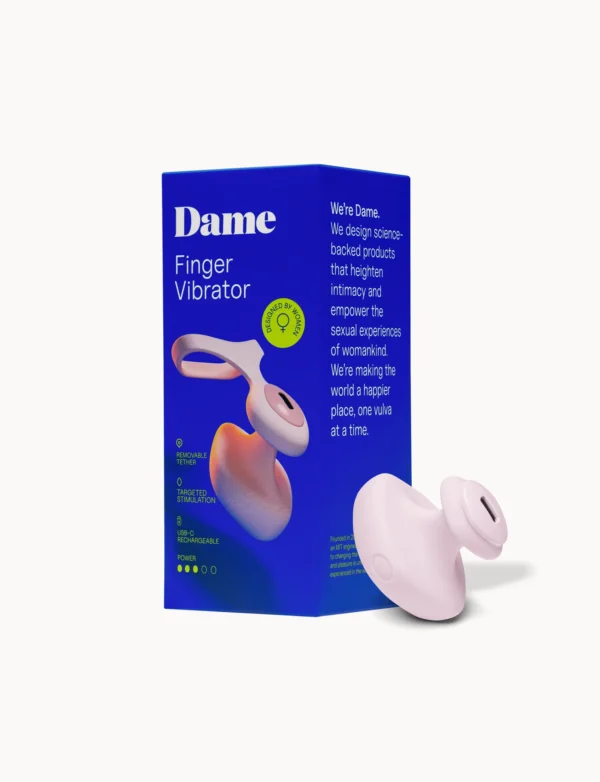 Dame Fin Finger Vibrator - Quartz