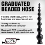 HOSED 19-Inch Graduated Bead Anal Snake