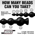 HOSED 19-Inch Graduated Bead Anal Snake - How many can you take?