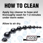 HOSED 19-Inch Graduated Bead Anal Snake - How to Clean