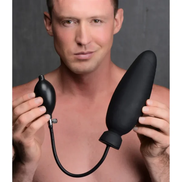Master Series Dick-Spand Inflatable Silicone Dildo