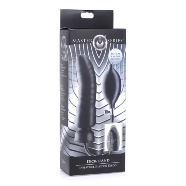 Master Series Dick-Spand Inflatable Silicone Dildo